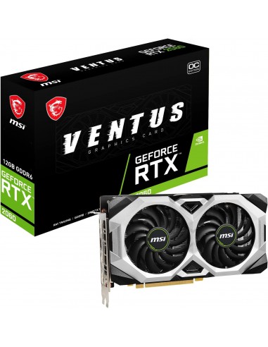 Carte Graphique MSI COMPUTER GeForce RTX 2060 Ventus 12G OC (912-V375-685) tunisie