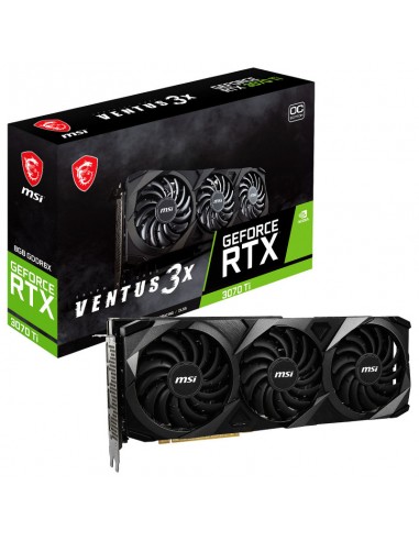 Carte Graphique MSI GEFORCE RTX 3070 TI VENTUS 3X OC / 8G GDDR6X (912-V505-013)