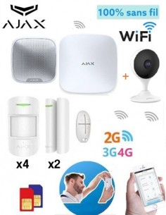 Kit Système d'alarme AJAX Sans-fil + Caméra surveillance (Ajax-Kit4)