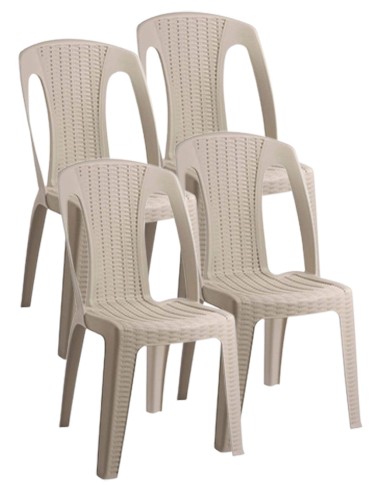 Sofpince Lot de 4 Chaises - verona - greige (6192502705065-grège)