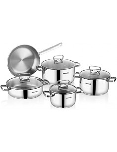 Serie de Casserole KORKMAZ LARA 9 Pieces Inox ( A1975)