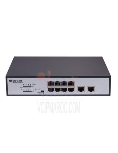 Switch 8 ports 4 port PoE+ 100M et 2 ports liaison montante 100 Mbps (S1010-8P)