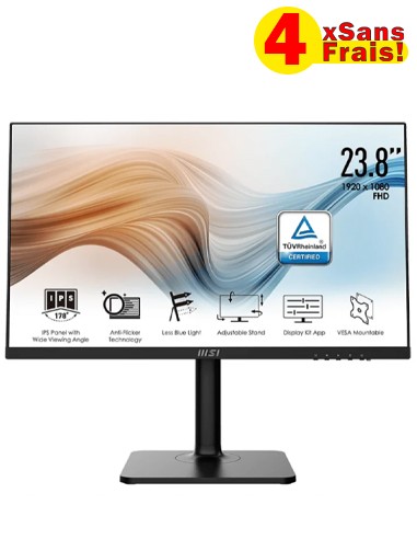 Ecran MSI Modern 23.8" FULL HD IPS -Noir (MD241P)