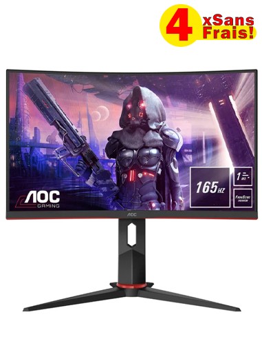 écran Gaming AOC 23.6 Curved 165HZ 24G2