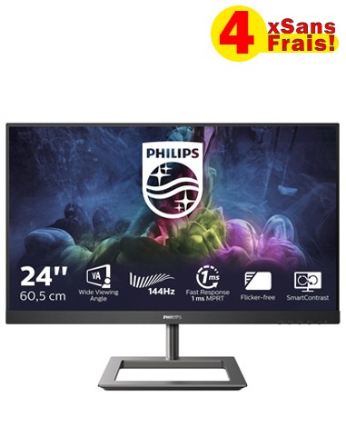 Ecran Gaming PHILIPS 242E1GAJ 23.8" DALLE VA FULL HD / 144 HZ / Haut -parleur Intégré (