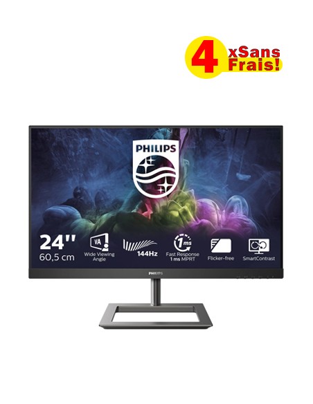 Ecran Gaming PHILIPS 242E1GAJ 23.8" DALLE VA FULL HD / 144 HZ / Haut -parleur Intégré (