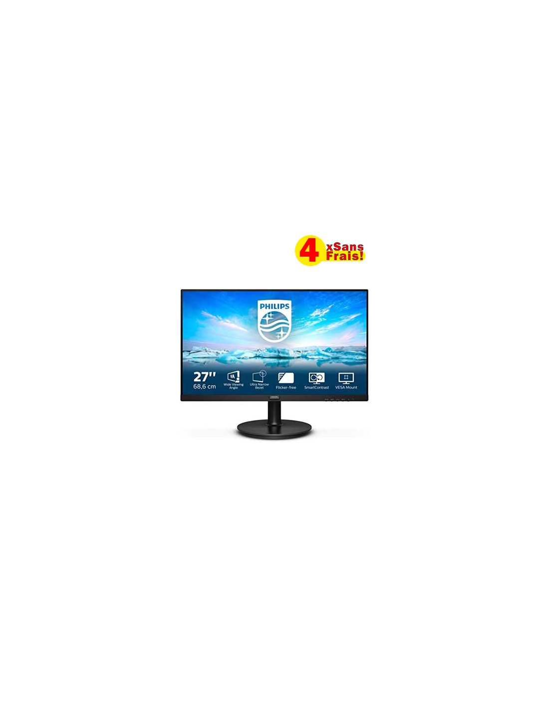 Ecran PHILIPS 271V8LA 27" IPS FULL HD / 75 HZ (271V8LA)