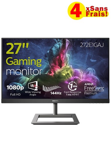 Ecran GAMING PHILIPS 272E1GAJ 27" DALLE VA FULL HD / 144 HZ (272E1GAJ)