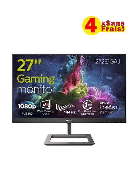 Ecran GAMING PHILIPS 272E1GAJ 27" DALLE VA FULL HD / 144 HZ (272E1GAJ)