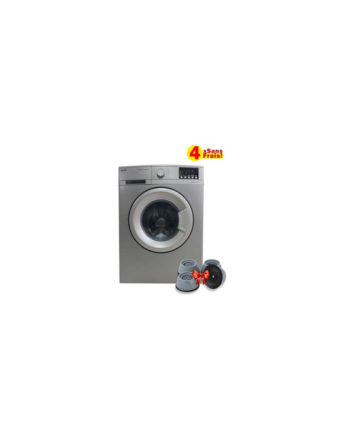 Machine à laver ACER 8KG frontale silver (1051SE) Classe énergétique : A+++  Capacité de lavage: 8 kg Vitesse d'Essorage: 1000…