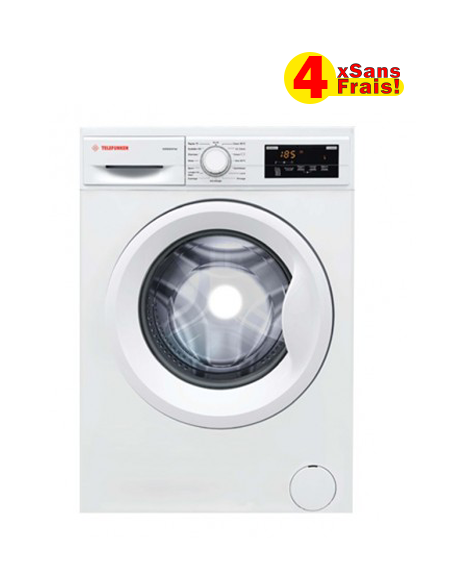 Machine à Laver Telefunken 8 Kg - Blanc (MACH8-1255CF4T-W) Machine à Laver Telefunken 8 Kg - Blanc (MACH8-1255CF4T-W)