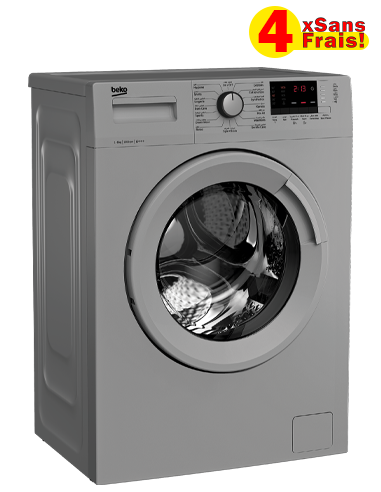 Machine à Laver BEKO Frontale 6Kg - 1000 tours - Silver (WTE6512BSS)