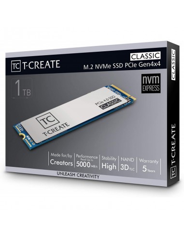 Disque Dur Interne SSD T-CREATE Classic NVME M.2 / 1 TO (TM8FPH001T0C611)