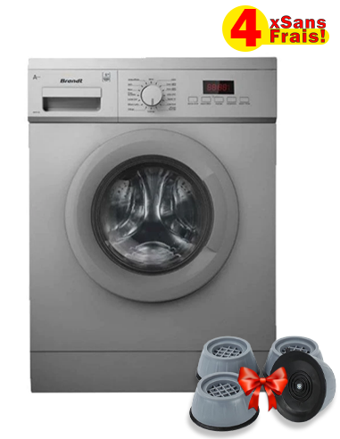 Machine À Laver BRANDT - Automatique 7Kg 1400 Trs Silver (BWF742QS)