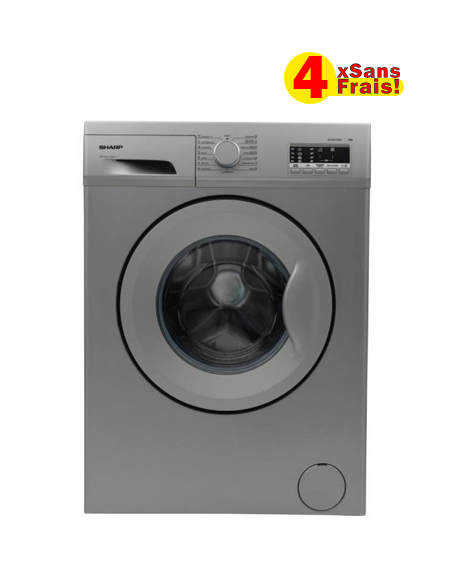 Machine à Laver SHARP - 7Kg 1000tr/min - Silver (ES-FE710CEX-S) Machine à Laver SHARP - 7Kg 1000tr/min - Silver (ES-FE710CEX-S)