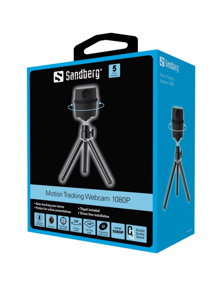 WebCam Sandberg Motion Tracking 1080P HD (134-27) tunisie