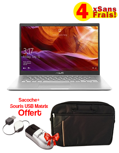 Pc Portable ASUS Dual Core 4 Go Silver (X543MA-GQAR21T) + Antivirus Bitdefender