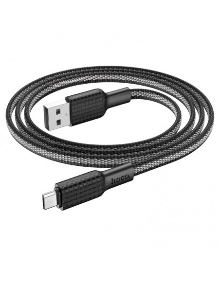 Cable USB Hoco X69 Jaeger noir - Cable USB vers Micro-USB