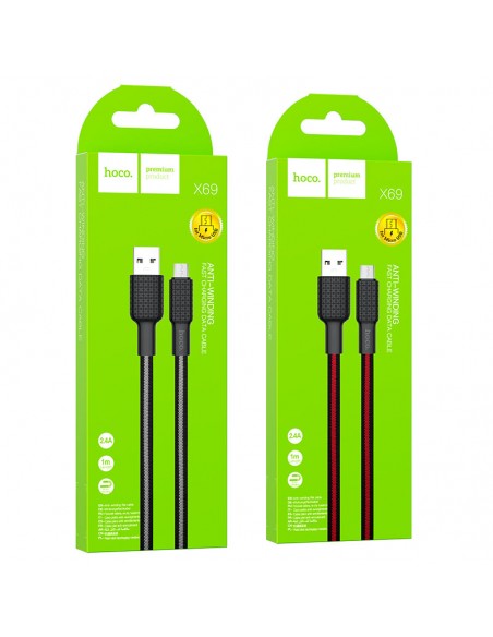 Cable USB Hoco X69 Jaeger Noir Tunisie