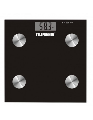 Pèse Personne Telefunken avec afficheur 180 Kg noir M02564