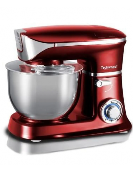 Robot pâtissier pétrin Techwood 1300W 6.5L Rouge TCDR-135