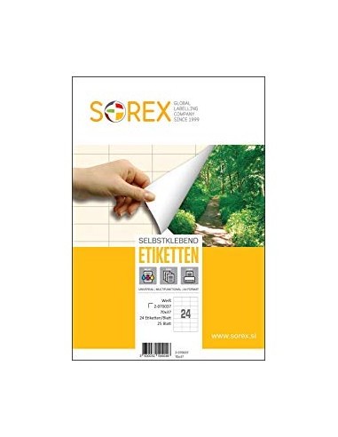 Etiquettes Sorex blanches