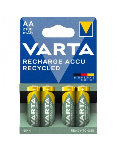 Pile VARTA rechargeable Recycled LR6 BP4 2100mAh