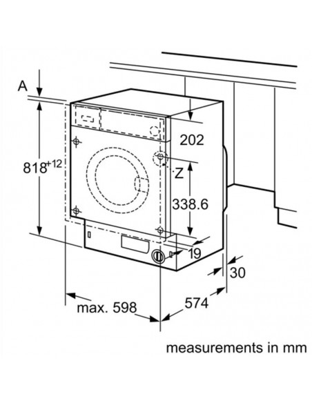 Lave linge frontale Bosch encastrable 7Kg Tunisie Lave linge frontale Bosch encastrable 7Kg Tunisie