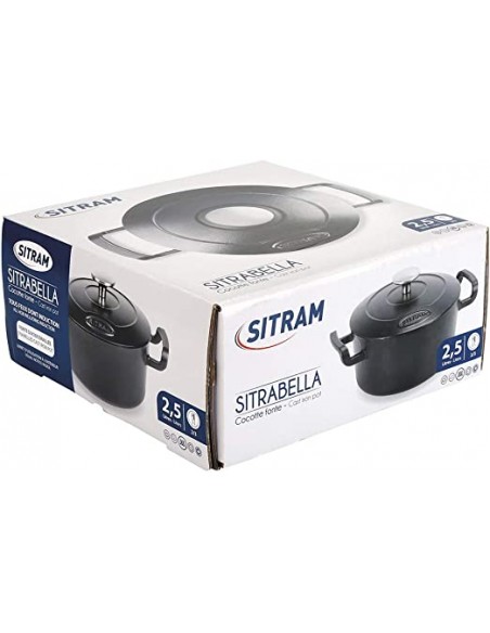 Cocotte Sitram Sitrabella fonte 4 litres Noir Prix Tunisie