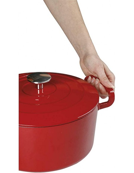 Sitram Faitout Fonte - 5L - 711086 - Rouge - Garantie 1 an à prix pas cher