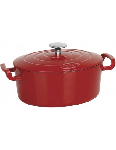 Cocotte Sitram Sitrabella ovale 4 litres Rouge 711083