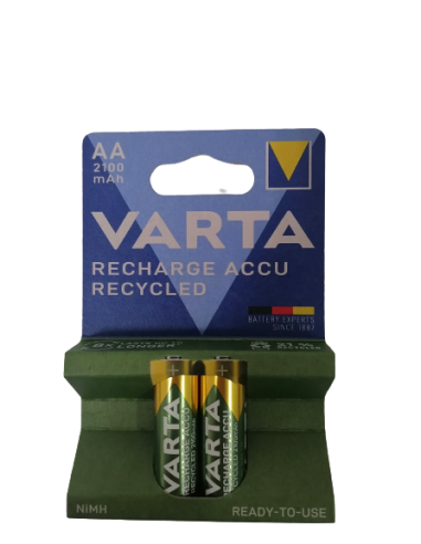 Pile Varta 2100 mAh rechargeable Recycled LR6 BP2 Tunisie