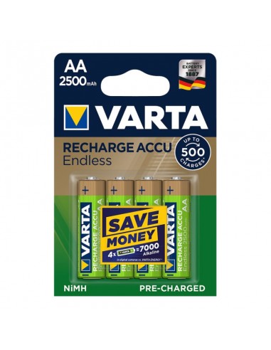 4x piles AA rechargeable Varta LR6 AA BP4 2500 mAh 4008496928255