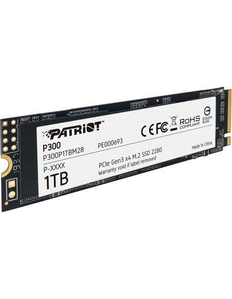 Disque SSD Patriot P300 M.2 PCIe Gen 3 x4 1To Disque SSD Patriot P300 M.2 PCIe Gen 3 x4 1To