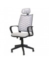 chaise de bureau Atlas Mesh gris avec têtière