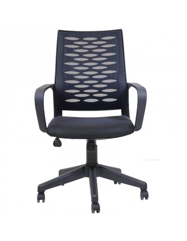 chaise secrétaire Atlas avec accoudoirs noir