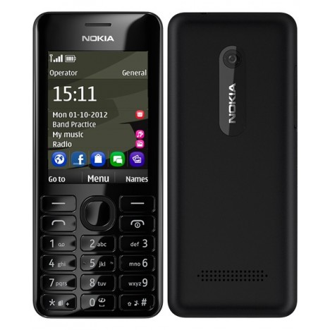 Téléphone Portable Nokia 206 / Double SIM / Noir 