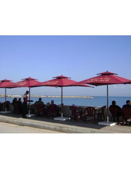 parasol carré Carthaginoise 2m*2m rouge