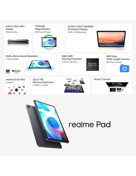 Restez connecté et productif en déplacement avec la Realme Pad en Tunisie