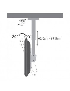 support tv plafond 2