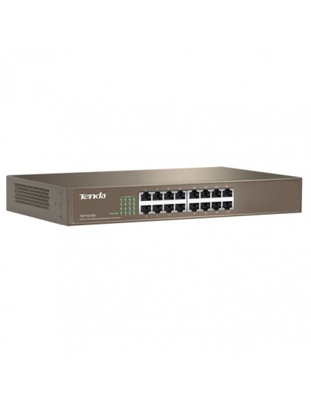 Switch De Bureau TENDA TEF1016D 16 PORTS FAST ETHERNET 10/100 MBPS (TEF1016D) chez oxtek