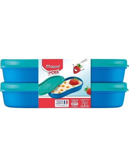 Maped - Boîte à Lunch Concept Kids, 870901, Bleu, 2 x 150 ml Maped - Boîte à Lunch Concept Kids, 870901, Bleu, 2 x 150 ml