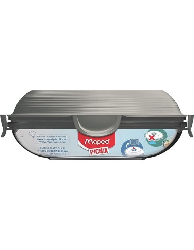 Maped PICNIK Concept Assiette repas en verre pour adulte, passe au micro-ondes, 700 ml, gris prix tunisie