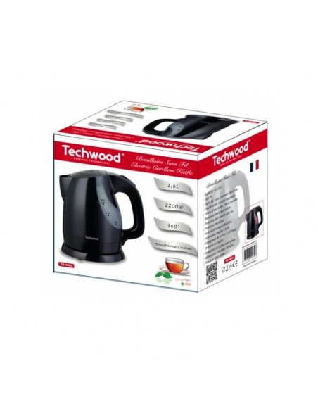 Bouilloire Sans Fil Techwood TB-1623 1.6 L Noir Bouilloire Sans Fil Techwood TB-1623 1.6 L Noir