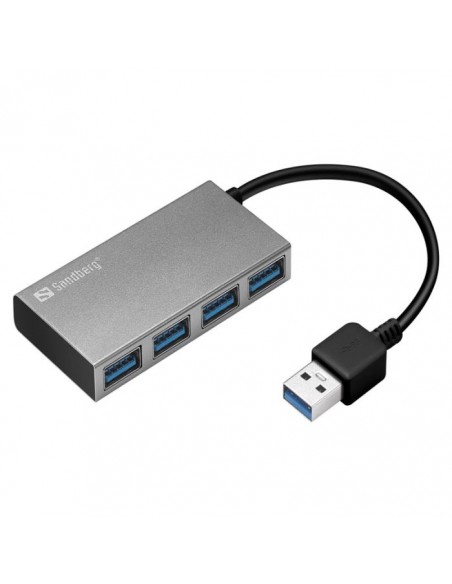 Hub USB SANDBERG 133-88 USB 3.0 4 Port - Gris Hub USB SANDBERG 133-88 USB 3.0 4 Port - Gris