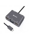 Station d'accueil SANDBERG Dock USB-C 2XHDMI+1XVGA+USB+PD - Gris