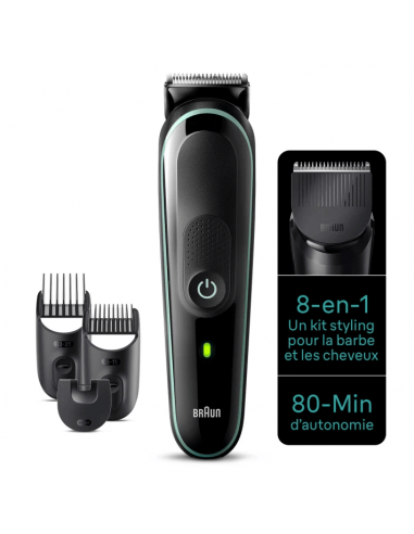 Tondeuse cheveux : Braun 8 en 1 chez oxtek