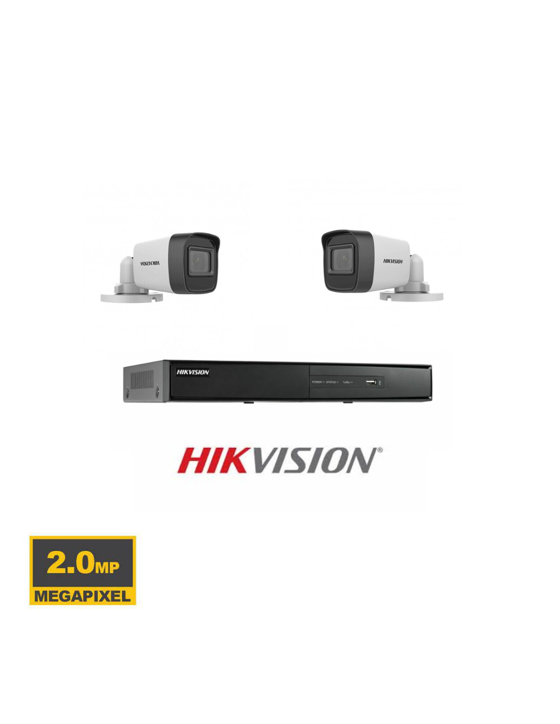 Kit vidéosurveillance 2 caméras réseau Hikvision