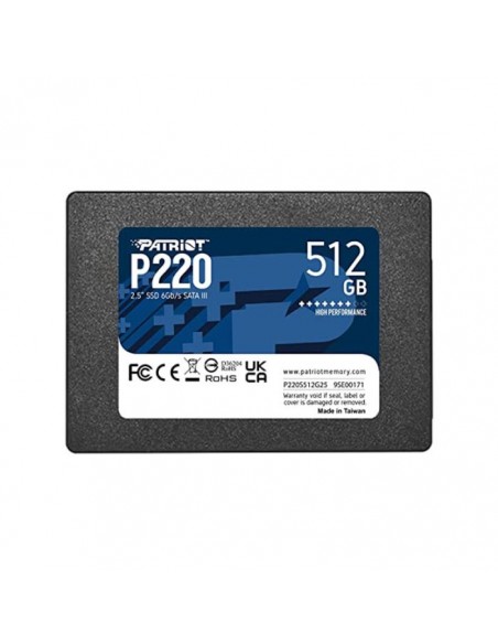 Disque Dur Interne PATRIOT P220 512 Go SSD SATA III 2.5