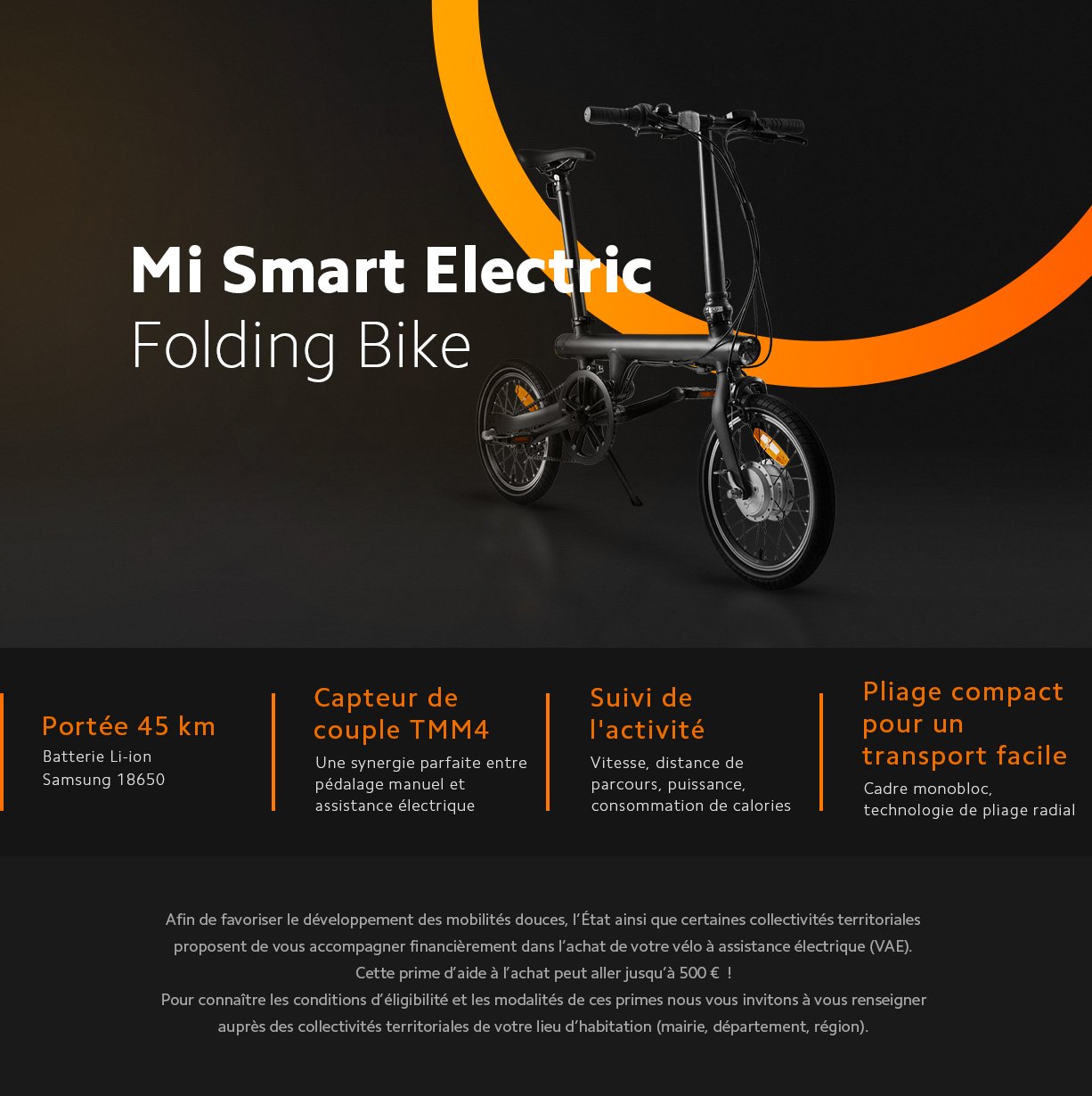Image: Xiaomi Mi Smart Electric Folding Bike - Compact and Convenient Transportation Solution.
